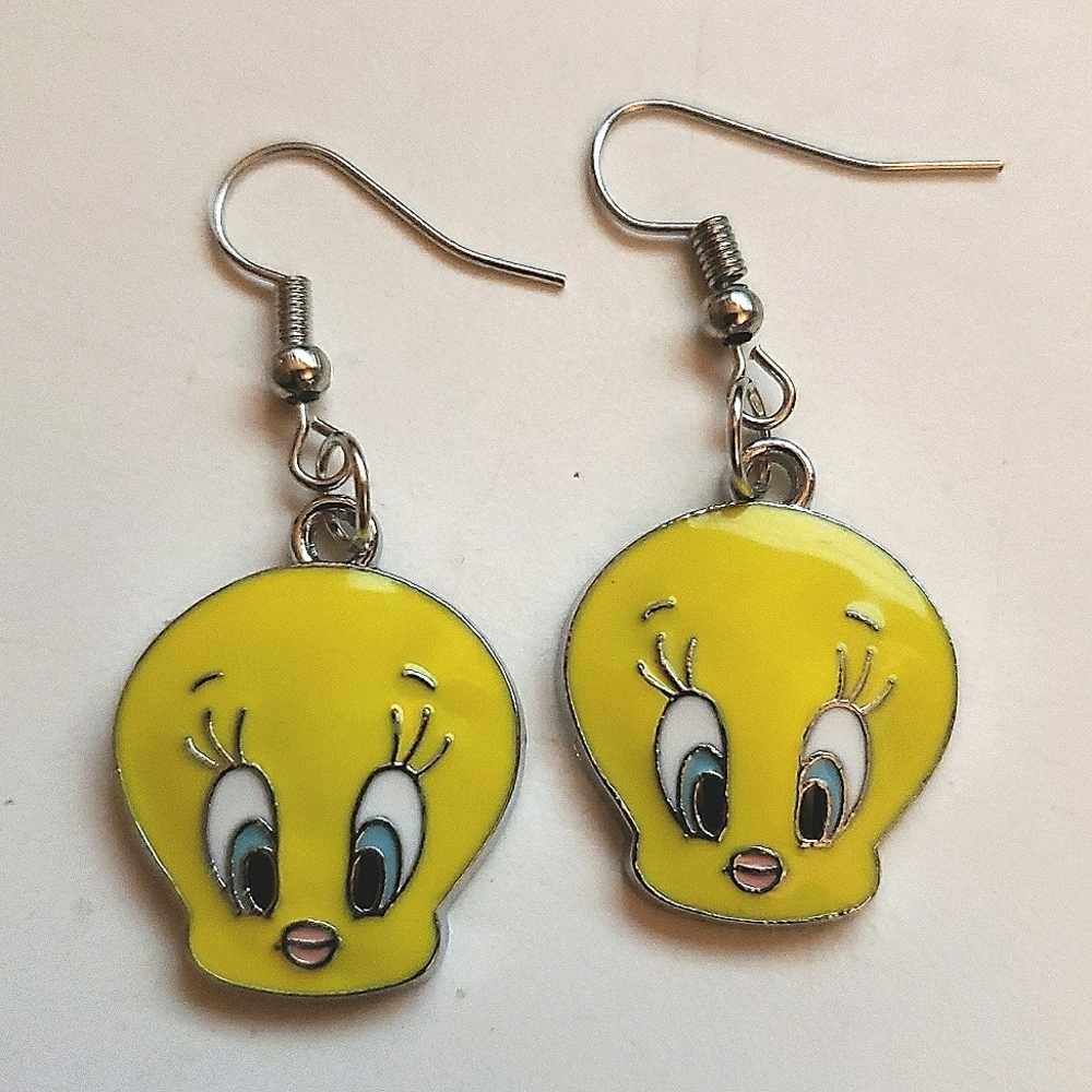 Handmade Tweety Bird Dangle Earrings